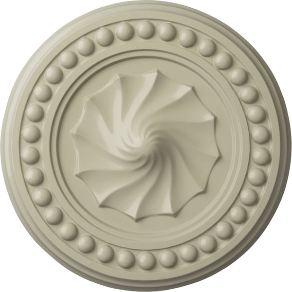 Ekena Millwork Foster Shell Ceiling Medallion (Fits Canopies up to 9 5/8"), 15 3/4"OD x 2"P, Clear Yellow CM15FOCYF - main